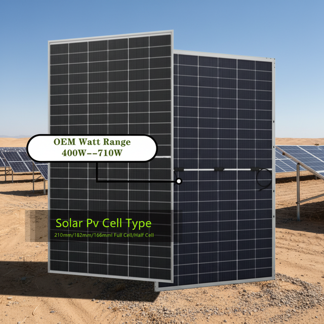 BR SOLAR Dual Glass Photovoltaic Panel 530w 540w 550w All Black Mono Solar Panels for PV Power System