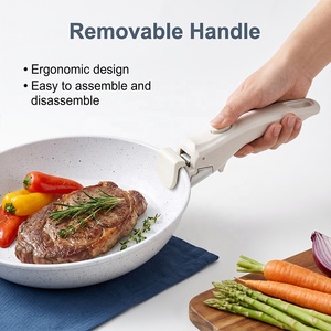 Ensemble de 8 casseroles et poêles en acier au carbone de haute qualité, antiadhésives, avec poignée amovible, pour cuisinière à induction - Product Image 2