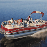 Plancher de fête en aluminium de luxe pour la pêche sur mesure mini passager ponton à deux étages bateaux restaurants en plastique cadre électrique