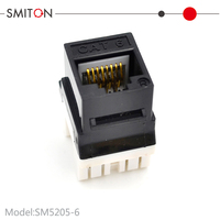 Prise modulaire non blindée CAT6 RJ45 UTP, prise Keystone à 180 degrés, rallonge de câble Ethernet