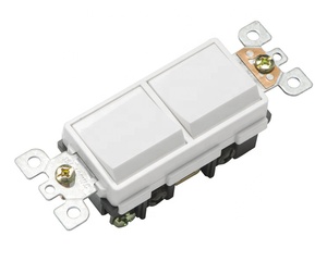 ベレップ YGD-002 <span class=keywords><strong>2</strong></span>連単極125V PC製モダンラグジュアリーウォールスイッチ（IP12対応） - Product Image 1