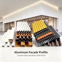 Panneau mural en aluminium côtelé, solution tout-en-un, prix de gros, bâtiment résidentiel