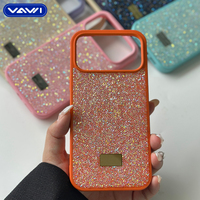 Étui magnétique antichoc VAWI B435 avec incrustation de diamants pour iPhone 11 12 13 14 15 16 17 Pro Max et coque pour Android
