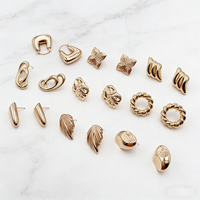 Joyería XUPING al por Mayor, Aretes de Moda para Mujer con Perlas y Acero Inoxidable Chapado en Oro de 14K
