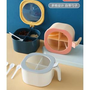 Новинка, креативная коробка с дозатором для специй, перца, 4 решетки, герметичный флакон для хранения приправ с ложкой, легко моется, органайзер для специй - Product Image 6