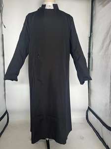 Sotana de Coro Anglicano para Hombre, con Forro, Cierre de Botones, Poliéster Mate Negro, 160g - Product Image 5