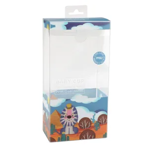 Caixa de bolo de plástico transparente para festa de casamento, caixa para doces de chocolate transparente com logotipo