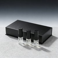 Flacon de parfum en verre rechargeable avec boîte magnétique personnalisée, vaporisateur 2 ml 5 ml, flacon de parfum à vis