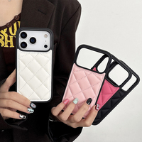 Étui de protection simple pour iPhone 17 Pro Max, motif doudoune à carreaux, collection Hiver et Automne