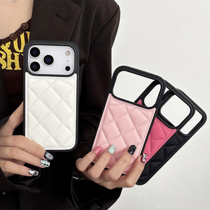 For 17 Pro Max Phone case Winter and Autumn <strong>Checkered</strong> Down Jacket Simple Protective case - Product Image 1