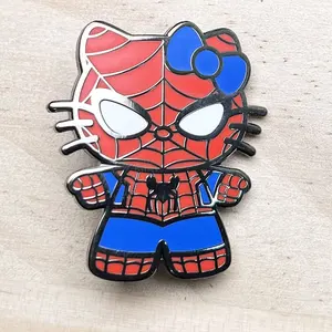 Fabricage Fabriek Metalen Reversspeld Badges Spider Maatwerk Hard Zacht Email Pin Badges