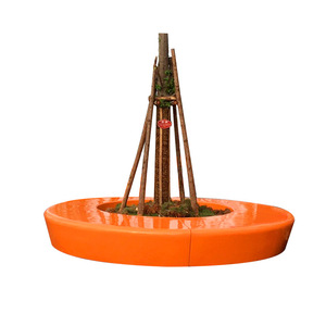Banc de jardin circulaire en fibre de verre Libit, design moderne, personnalisable - Product Image 5