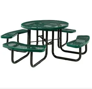 Outdoor metal picnic tables morden urban furniture