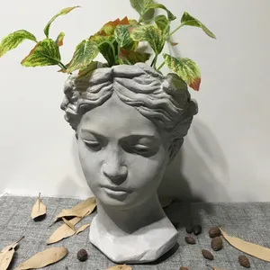 Grosir Pot Bunga Tanaman Bentuk Figur Semen Malaikat Keramik Besar Taman Luar Ruangan