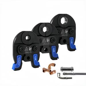 Têtes de <span class=keywords><strong>sertissage</strong></span> hydrauliques compactes multi-usages en cuivre pour tuyaux, conformes aux normes australiennes, en acier inoxydable, pour outils de pressage professionnels VAU 15 20 25mm - Product Image 1