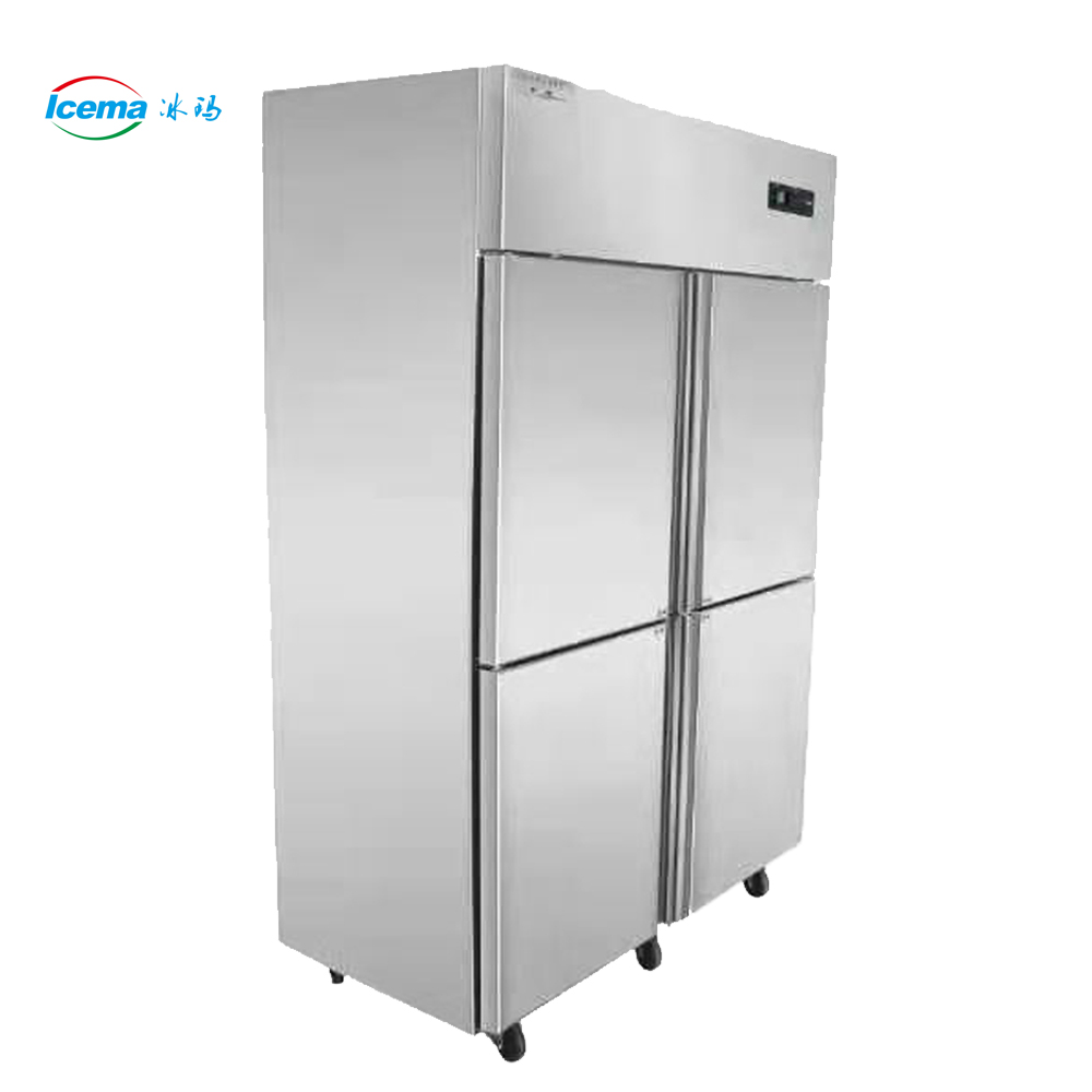 Refrigerador Vertical refrigerado por aire para restaurantes, refrigerador de dos puertas hecho a medida para Hotel