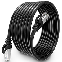 Cable de Conexión Blindado SFTP Cat6a RJ45 D-sunty, Cable de Cobre Desnudo 24AWG/26AWG, 0.5m-100m