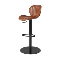 [En stock] Tabouret de bar pivotant et réglable en hauteur, style européen et américain, avec structure métallique, pour îlot de cuisine et salle à manger