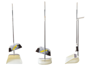 Ensemble <span class=keywords><strong>balai</strong></span> et pelle YISHUA Factory avec manche long en métal, poils en PET doux, pour le nettoyage des sols de la cuisine et de la maison - Product Image 1