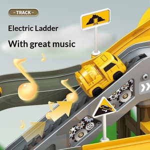 Trenino Elettrico Giocattolo con Binari in Plastica, Auto da Costruzione Educativa per Bambini, Grande Sfida Parcheggio, <span class=keywords><strong>Regalo</strong></span> per Ragazzi - Product Image 3