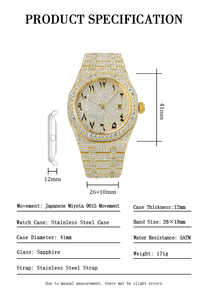 Reloj de lujo con diamantes de imitación Moissanite VVS1 para hombre, estilo hip hop, con movimiento automático y caja de regalo, éxito de ventas. - Product Image 2