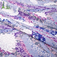 Nouvelle Arrivée Tissu en Coton 100% Biologique Tissé Motif Vague Marine & Floral Personnalisé de Londres pour Vêtements, Décoration Intérieure et Chemises