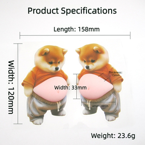 Offre Spéciale : Autocollant <span class=keywords><strong>Anti</strong></span>-Collision Super Doux en Silicone pour Voiture et Maison, Motif Shiba Inu Corgi Ventru, Jouet à Presser <span class=keywords><strong>Anti</strong></span>-Choc Décoratif - Product Image 5