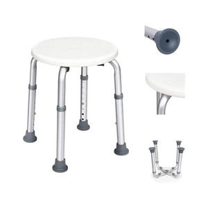 Aluminum Alloy Shower <b>Stool</b> 32Cm <b>Adjustable</b> <b>Height</b> Foldable Bath Seat For Elderly And Pregnant Women - Product Image 4