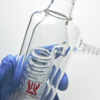Condenseur de reflux de laboratoire en verre borosilicaté avec serpentin à double enveloppe, personnalisable OEM