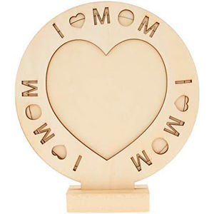Marco de fotos de madera en forma de corazón "Amo a mi madre" Fuente el mejor regalo para mi madre - Product Image 4