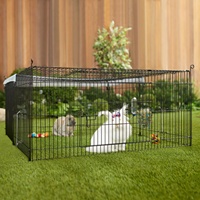 Cage pour petits animaux en fil d'acier inoxydable avec roue d'exercice, pour hamster, cochon d'Inde, lapin, ventilée, facile à nettoyer, en maille soudée, maison pour animaux de compagnie