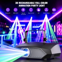 Mini Laser RVB 2W Couleur Totale à Batterie Animation 3D Contrôle WiFi Application Mobile Projecteur Laser Portable pour DJ Fête à Domicile Texte