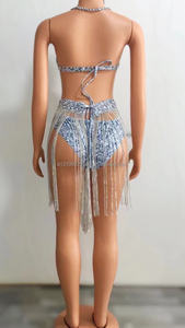 Cadena de diamantes con borlas, modelo latino de <span class=keywords><strong>Samba</strong></span>, pasarela, fiesta, alfombra roja, club nocturno, <span class=keywords><strong>Bar</strong></span>, espectáculos, disfraces, copa de diamante completa, disfraces de escenario - Product Image 4