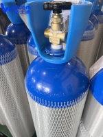 Cylindre d'oxygène médical portable MD 2,75 L en aluminium 425L avec valve CGA540, régulateur à index de broche, humidificateur, sac de transport et chariot
