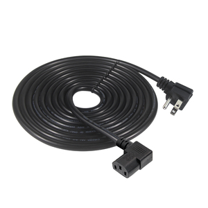 Cable de Alimentación de CA para EE. UU. de 110 V y 10 A, con Conector en Ángulo IEC C13, Extensión Americana de 3 Pines, Cable SJT de 14-18 AWG - Product Image 4