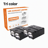 Projecteur LED U79 70W 7000lm pour Grille de Calandre, Mini Laser à Trois Couleurs 9-16V, Projecteur LED Explorer pour Voiture et Moto