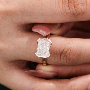 แหวนเพชรเลี้ยงในห้องปฏิบัติการ ทองคำชมพู 9K ประมาณ เครื่องประดับอัญมณีชั้นดี 2.72 กะรัต ปรับแต่งได้ เหมาะสำหรับงานแต่งงาน ใส่ได้ทุกวัน ของขวัญวันครบรอบ - Product Image 3