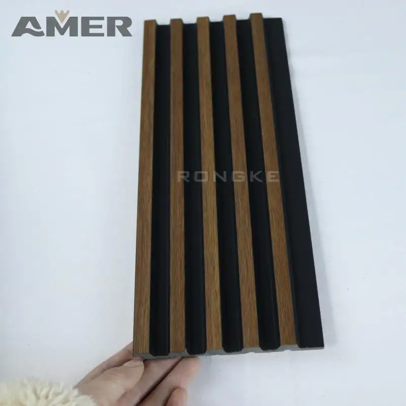 AMER Hot Sell Anti-aging Insect Proof Mildew Proof Recyclable Decorative Outdoor Fluted 3d Ps Soundproof Wpc Wall Panel