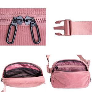 BSCI, riñonera de algodón de alta calidad personalizada, Material de PANA con cremallera ajustable, MOQ bajo, riñonera en todas partes - Product Image 4