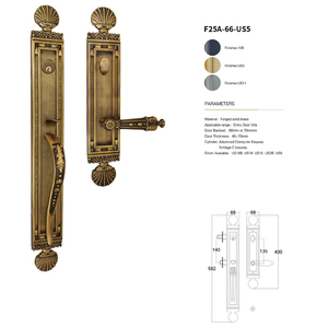 Serrure de porte en bois massif à absorption magnétique silencieuse pour chambre à coucher, modèle européen, avec kit de verrouillage séparé simple pour porte en bois. - Product Image 2