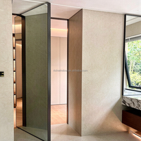 Portes pivotantes en aluminium pour intérieur, maisons, bureaux, cloisons de séparation, portes en verre massif, étanches et insonorisées