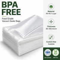Sacs d'emballage sous vide personnalisés gaufrés, design texturé, qualité alimentaire, pochettes de conservation sous vide pour saucisses, viande, aliments surgelés