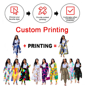 <b>Sexy</b> Design Mesh See Through Colorful Print Long Sleeve Cropped Top Bodycon Women Pants <b>Set</b> Fashion - Product Image 5