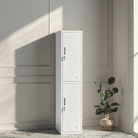 Casiers de bureau et de dortoir pour employés Casiers de rangement à deux portes en acier avec serrure à clé Durable et étanche