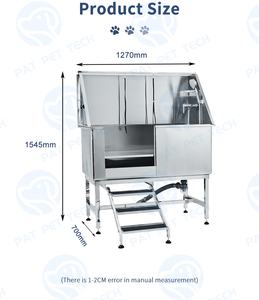 حوض استحمام للحيوانات الأليفة من الفولاذ المقاوم للصدأ مقاس 50 بوصة للكلاب الكبيرة - Product Image 6
