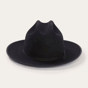 Wholesale Western Vintage Unisex Wool Hat Wide Brim 100% Wool Fedora Hats - Product Image 2