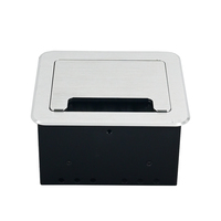 Prise de bureau en aluminium intégrée avec boîtier de câblage RJ45 pour table de réunion et bureau