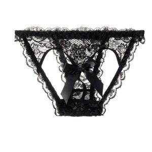 Culottes string en dentelle en forme de cœur pour filles, culottes transparentes séduisantes avec entrejambe ouvert, pas besoin de les enlever. - Product Image 3