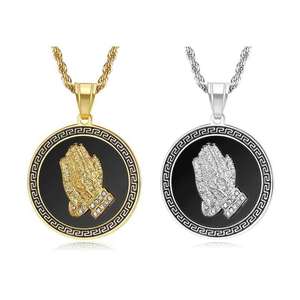 Collier pendentif Hip Hop <span class=keywords><strong>St</strong></span> Jude Christian en acier inoxydable 316 imperméable et anti-ternissement pour homme femme unisexe cadeau - Product Image 1