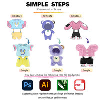 Poupée mignonne personnalisée Crochet vêtements accessoires dessin animé jouet Style fantaisie poupée tenue costume ODM vêtements de poupée